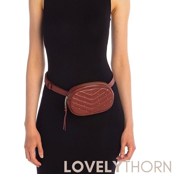Rebecca Minkoff Handbags - REBECCA MINKOFF // ltd ed butter soft brown leather stud belt bum belt bag